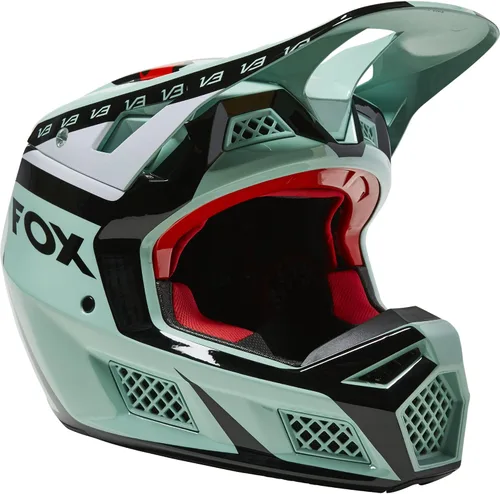 Miniatura 13 de Fox Racing Casco Unisex V3 RS para Motocross y Bicicleta de Tierra, Negro/Blanco/Naranja, Pequeño
