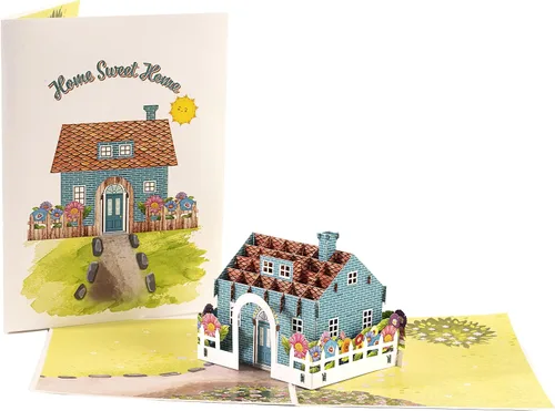 Miniatura 5 de iGifts And Cards Home Sweet Home - Tarjeta de felicitación 3D emergente, regalo de inauguración de la casa, regalo sorpresa de la casa