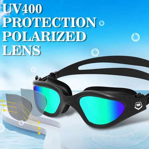 Miniatura 2 de WIN.MAX - Goggles de natación polarizados, antivaho, antirrayos ultravioleta, sin filtraciones y con visión clara para hombres, mujeres, adultos