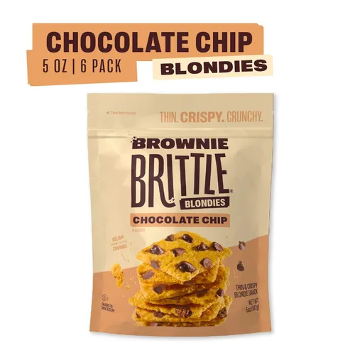 Miniatura 2 de Brownie Brittle – Galletas con virutas de chocolate Blondie delgadas y crujientes (paquete de 6, 5 onzas), deliciosos bocados de brownie gourmet