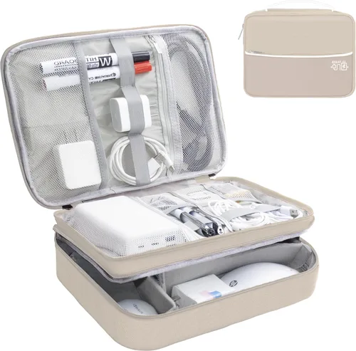 Miniatura 23 de Organizador de Electrónica, Funda Organizadora de Cables de Viaje, Bolsas Organizadoras de Cables Portátiles, Estuche de Almacenamiento