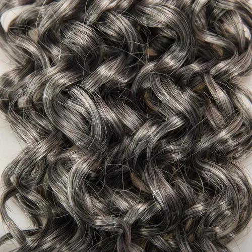 Miniatura 6 de QRHSUKA - Mechones rizados con ganchillo GoGo, cabello ondulado con ganchillo de agua para mujeres, sintético gris, trenzado bohemio, trenza de onda