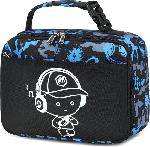 Bluboon Lonchera para niños y niñas, para la escuela, niñas, niños, bolsas de almuerzo aisladas, reutilizable, para mujeres, trabajo, viajes, pinic