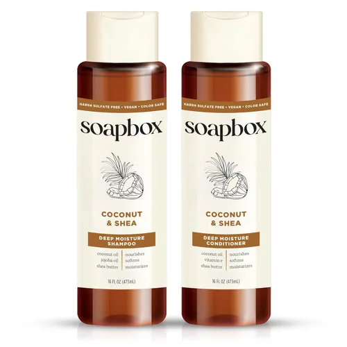Miniatura 13 de Soapbox Juego de champú y acondicionador de árbol de té, equilibrio del cuero cabelludo con aceite de árbol de té, aceite de jojoba, aloe y manteca