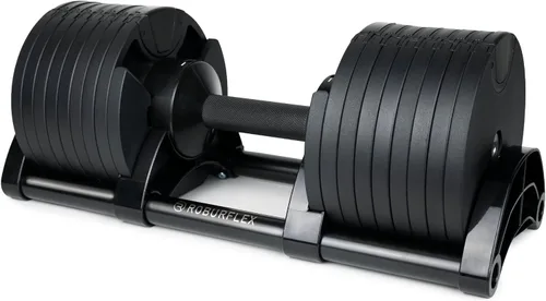Adjustable Dumbbell (Single) 5-40/80lb, 5lb Increments, for Home Gym Fitness - Upto 20 weight settings