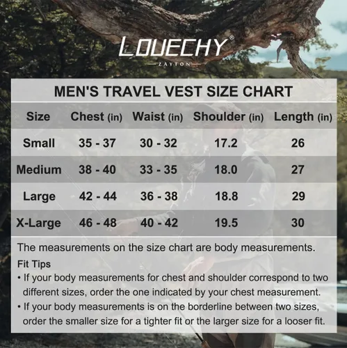 Miniatura 6 de LOUECHY Chaleco de viaje para hombre, con múltiples bolsillos, ligero, sin mangas, para senderismo, pesca, golf