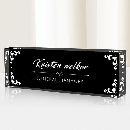 Miniatura 19 de Placa de identificación para escritorio, placa de nombre de escritorio personalizada, accesorios de escritorio de oficina acrílicos, regalos