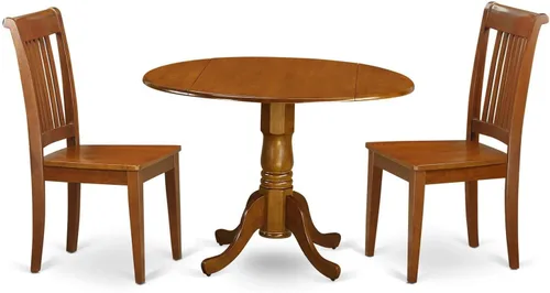 Miniatura 13 de East West Furniture Dublin - Juego de comedor de madera de 5 piezas con asiento de cojín en roble 2-Roble