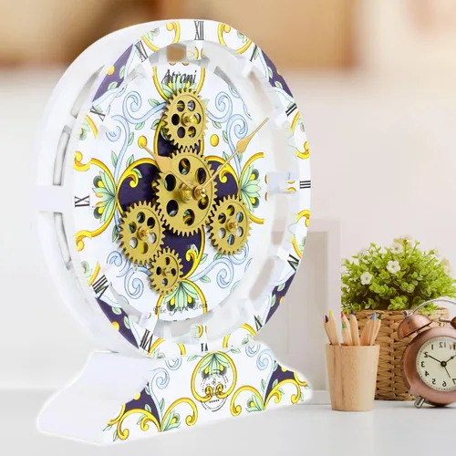 ImprovingLife The Gears - Reloj de pared con engranajes móviles (Atrani, redondo de 10 pulgadas)