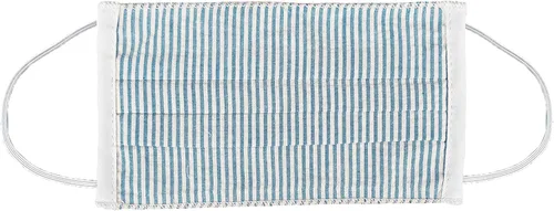 Miniatura 9 de Avery Hill Tapabocas en tela de algodón, lavable, reutilizable, protección contra el polvo y polución, Fishbone Turquesa Bronceado