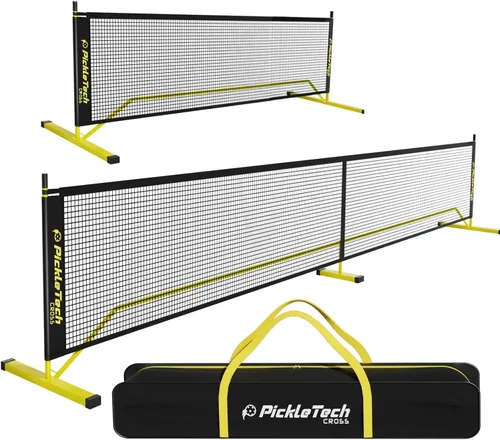 Miniatura 7 de PICKLETECH 4.0 Slim Version Portable Pickleball Nets Outdoor Game 22 FT Pickleball Net-USAPA Regulation Size-Pickle Ball Net System with Carrying