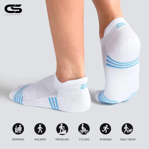 Miniatura 5 de CelerSport - Calcetines deportivos de corte bajo para mujer 6