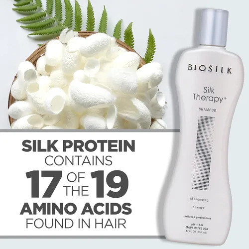 Miniatura 7 de Biosilk Silk Therapy Champú limpiador 12 onzas, paquete de de 1