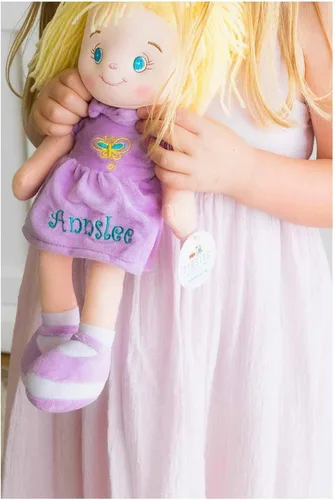 Miniatura 4 de DIBSIES - Muñeca abrazable con mariposa personalizada - 15 pulgadas (Rojo)