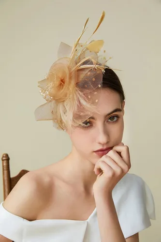 Miniatura 4 de BABEYOND Fascinator Hats for Women Tea Party Hat Kentucky Fascinators Headband Derby Hats Wedding Flower Feathers Hair Clip