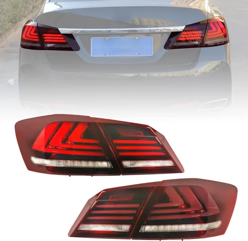 Miniatura 7 de Conjunto de luces traseras LED de repuesto para Honda Accord Sedán de 4 puertas 2013 2014 2015, lámparas traseras rojas transparentes con señal