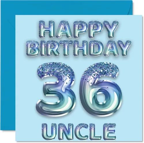 Miniatura 32 de Stuff4 Tarjeta de primer cumpleaños para niños, globo de fiesta con purpurina azul, tarjetas de feliz cumpleaños para niño de 1 año, nieto, hijo, 57