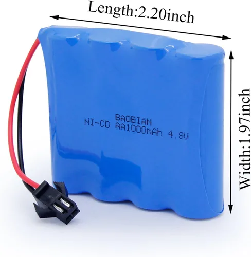 Miniatura 3 de Paquete de batería recargable NiCd de 4.8V 1000mAh para C182 C185 C181 escala 1/18 Camión RC Cuatro ruedas Race Off Road Car Rock Crawler Vehículo