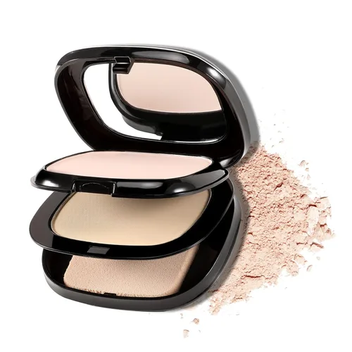 Boobeen Polvo de acabado facial mate, polvo prensado de ajuste suave, control de aceite de maquillaje, base de maquillaje de larga duración, polvo