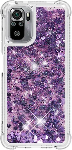 Miniatura 54 de Glitter Sparkle Moving Quicksand Flowing Cover para Xiaomi Redmi Note 10S Bling Liquid Clear Star Heart Silicona Bumper Funda transparente de goma a