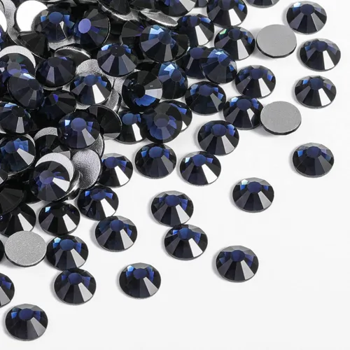 Miniatura 15 de Beadsland 2880 piezas de diamantes de imitación de cristal con reverso plano, gemas redondas para decoración de uñas y manualidades, cristal, SS16