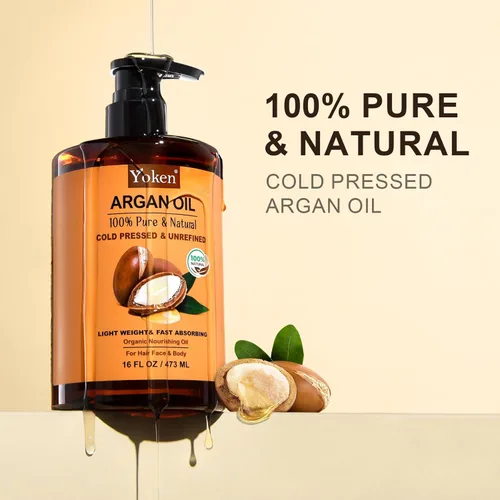 Miniatura 2 de Yoken Aceite de argán para el cabello, aceite de argán puro y natural de Marruecos, aceite de argán para el cabello, cuero cabelludo, cuidado facial