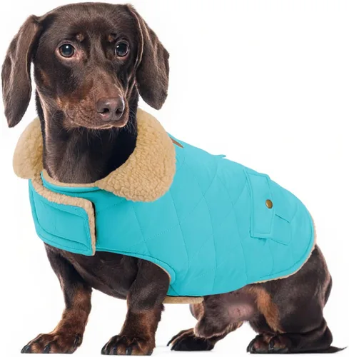 Miniatura 25 de Abrigo de invierno para perros pequeños y medianos, chaqueta a cuadros para cachorros, abrigo de algodón para clima frío, prendas cálidas y Rojo