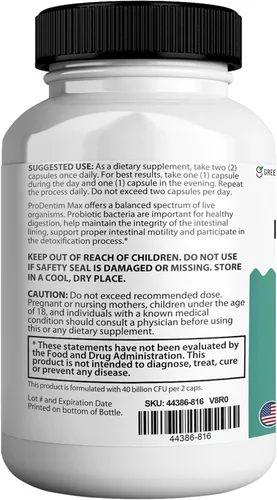 Miniatura 5 de Max for Gums and Teeth Health – 40 mil millones de UFC Probióticos orales avanzados, soporte para el aliento fresco, 60 cápsulas (paquete de 2)