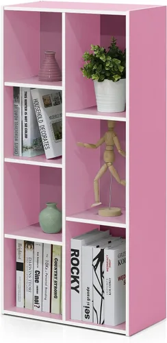 Miniatura 53 de Furinno - Estantería abierta reversible de 5 cubos, color blanco y rosado, 11069WH/PI Blanco/Rosa
