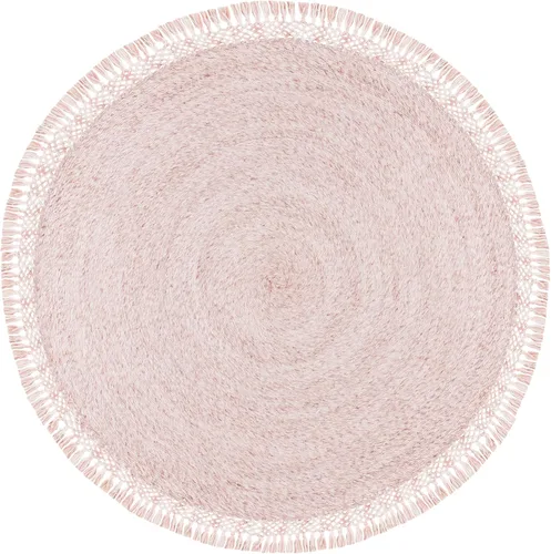 Miniatura 18 de SAFAVIEH Sahara Collection SAH490A - Alfombra de borlas hecha a mano estilo bohemio, redonda de 3 pies, color beige