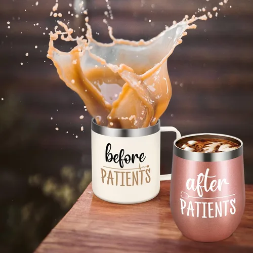 Miniatura 4 de Regalos LiqCool para Enfermeras y Asistentes Dentales - Taza de 12oz y Vaso de Vino para Enfermeras, Médicos, Dentistas y Médicos - Regalo