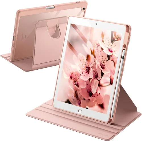 Miniatura 14 de JETech Funda giratoria para iPad 9/8/7 (10.2 pulgadas, modelo 2021/2020/2019, 9ª/8ª/7ª generación) con soporte para lápiz, rotación de 360 grados
