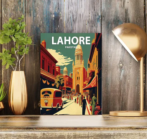 Miniatura 2 de Lahore - Póster impreso artístico, decoración de pintura de pared de Pakistán, arte de Oriente Medio, arte para decoración del hogar, obra de arte