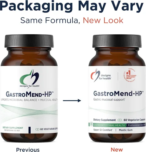 Miniatura 5 de Designs for Health GastroMend HP - Goma de mástique, zinc, L-carnosina, regaliz desglicirrizado, suplementos para la salud intestinal - puede apoyar