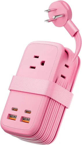 Miniatura 11 de NTONPOWER GAN Ultra Estación de Carga Rápida USB de 65W, Regleta de Energía de Viaje 7 en 1 con 3 Enchufes 4 USB (2 USB C), Cable de Extensión