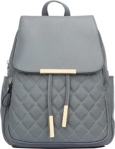 Miniatura 2 de KKXIU Mochila acolchada de cuero de moda para mujeres, adolescentes, niñas, damas, bolsas de viaje, Gris