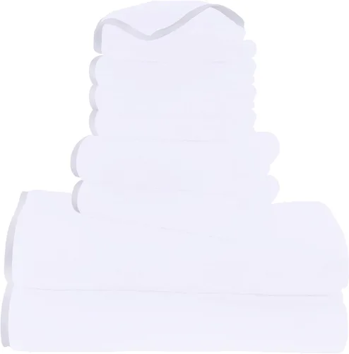 Miniatura 22 de Cosy Family Juego de toallas de microfibra de 8 piezas, 2 toallas de baño, 2 toallas de mano y 4 paños de lavado, toallas ultra suaves y altamente
