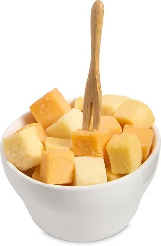 Miniatura 5 de Maison du Fromage - Mini tenedores reutilizables para servir, bambú bruñido, 2 juegos de 6