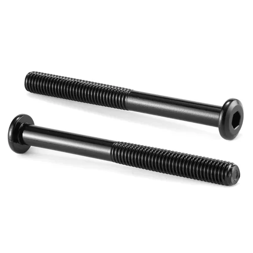 Miniatura 17 de M6 x 60mm 10 piezas de tornillos de cabeza plana con casquillo hexagonal, acero inoxidable 304 18-8, rosca completa, óxido negro de SG TZH