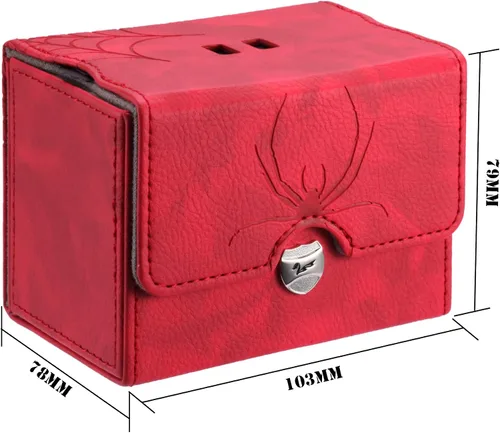 Miniatura 2 de Zoopin - Caja de cuero con contador de vida giratorio integrado (rojo)