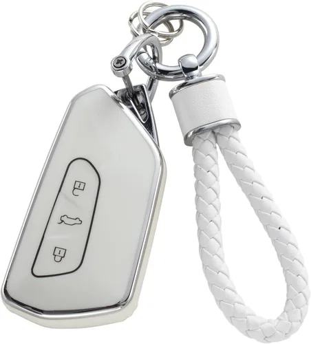 Miniatura 11 de YO&YOYE - Funda para llavero Ford con llavero, protector de llavero de TPU suave para F150 Explorer Mustang Edge Lincoln MKZ MKX MKC