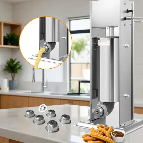 Miniatura 6 de Paquete de 6 boquillas de churro huecas de acero inoxidable con anillos de sellado, piezas de accesorios para máquinas de churros españoles