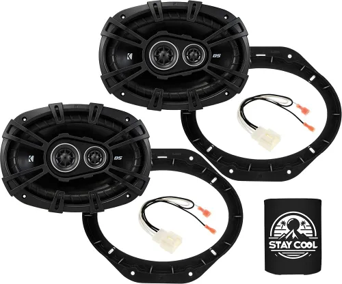 KICKER Altavoces de 6 x 9 pulgadas para Ford F-150 2015-2024 Kit de actualización - Par de series DS con adaptadores y arnés, altavoz de audio para