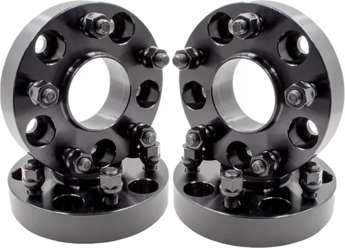 Miniatura 8 de Wheel Accessories Parts 2 adaptadores de espaciadores de rueda centrados en buje de 5 x 5 5 x 127 1.25 pulgadas de grosor 2.815 in, buje de rosca