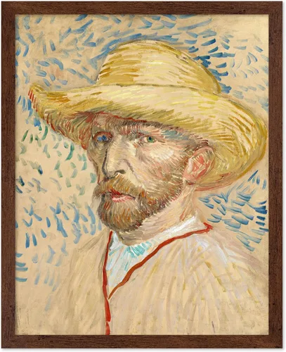 Miniatura 45 de Poster Master Póster clásico de Van Gogh, impresión impresionista vintage, regalo para artista, pintor, autorretrato, sombrero de paja, dibujo