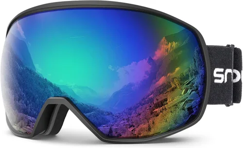 Miniatura 15 de Gafas de esquí para hombres y mujeres con protección UV, lente doble antivaho