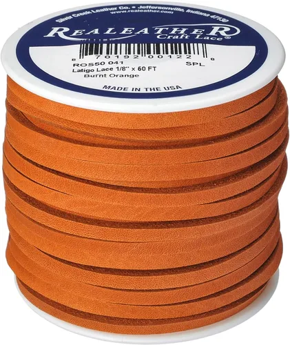Miniatura 13 de Silver Creek Leather Co Realeather Latigo - Cordón de cuero para manualidades y joyería, 1/8 pulgadas x 50 pies, marrón medio