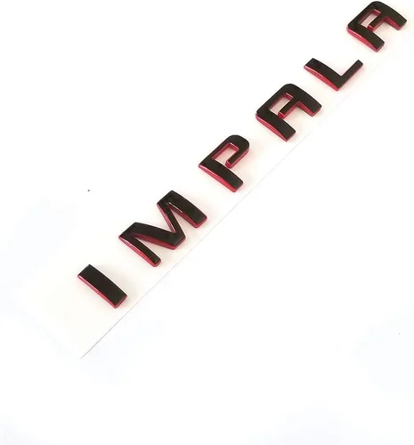 Miniatura 4 de 1x Emblema de Placa de Identificación Impala Negro OEM Letras Logo 3D Insignia Brillante Compatible con Impala 22743583 (Negro)