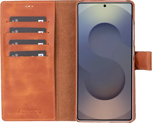 Miniatura 41 de Venito Florence - Funda de piel compatible con Samsung Galaxy S9, extra segura con bloqueo RFID, cartera desmontable para teléfono (gris decolorado)