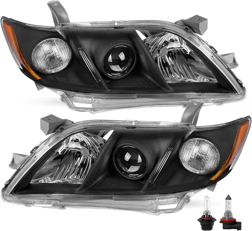 JSBOYAT Conjunto de Faros Delanteros de Proyector Compatible con Toyota Camry 2007-2009 de 4 Puertas Excluye Híbrido Faro de Repuesto Lado del